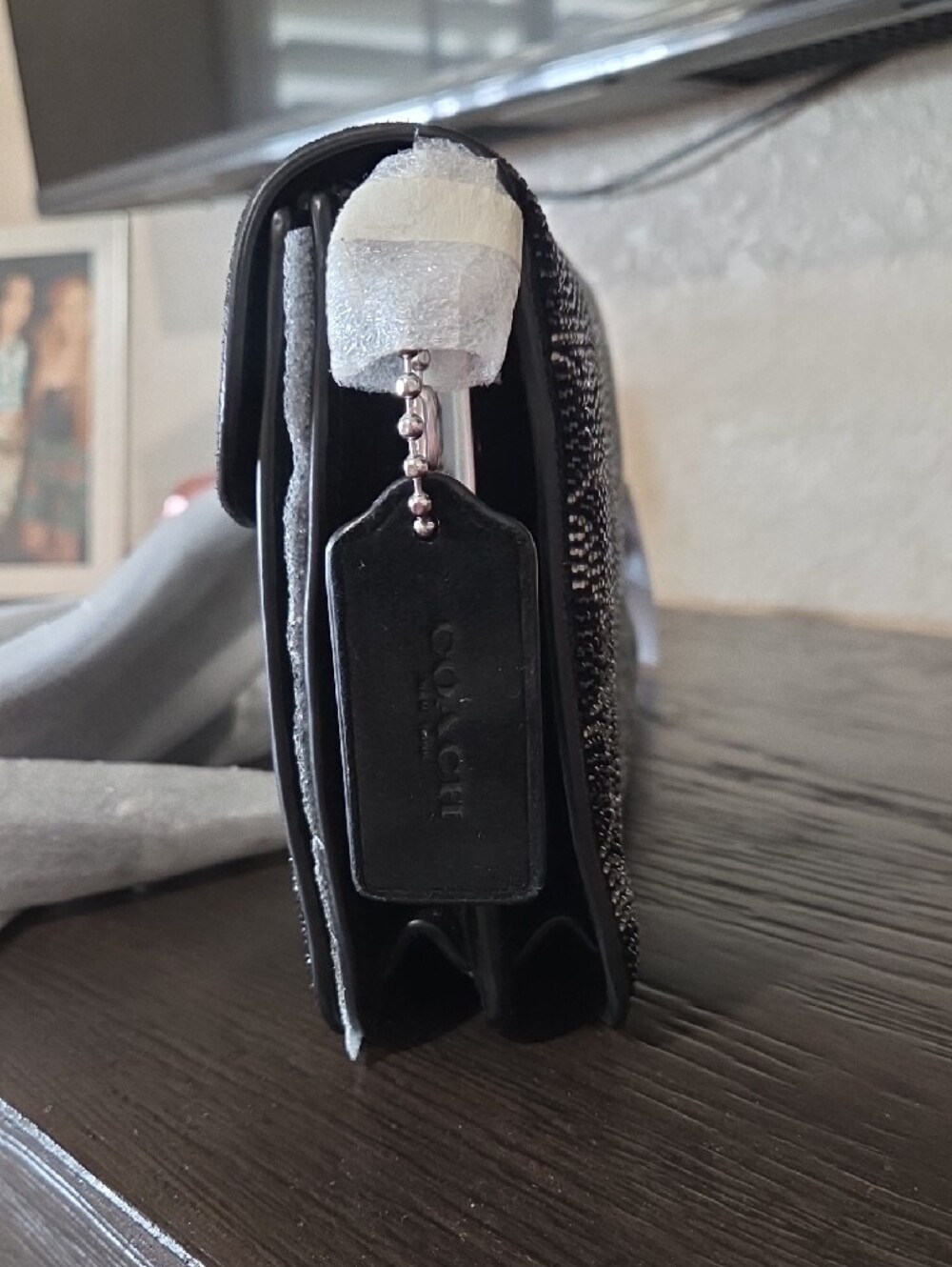 Coach Black Crystal-Embellished Signature Tabby - Picture 2 of 7